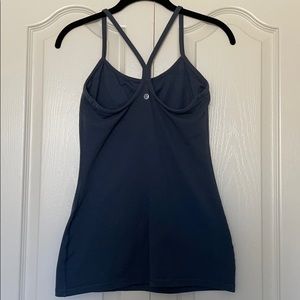 Lululemon Power Y Tank grey/blue sz:6